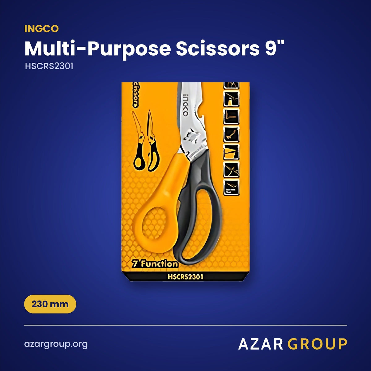 INGCO HSCRS2301 Multi-Purpose Scissors 9" – 230 mm