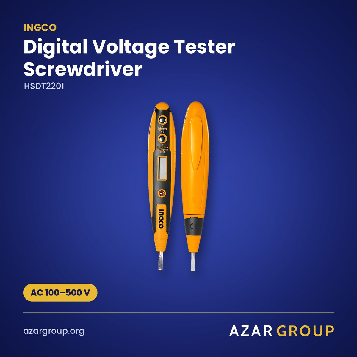 INGCO HSDT2201 Digital Voltage Tester Screwdriver – AC 100–500 V