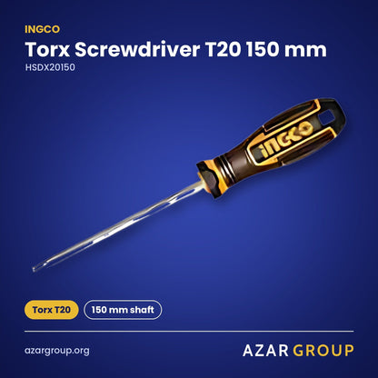 INGCO HSDX20150 Torx Screwdriver T20 150 mm – Torx T20, 150 mm shaft