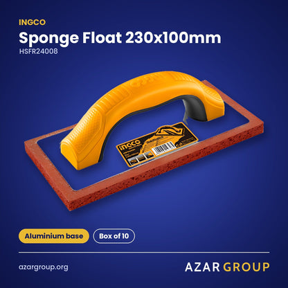 INGCO HSFR24008 Sponge Float 230x100mm – Aluminium base, Box of 10