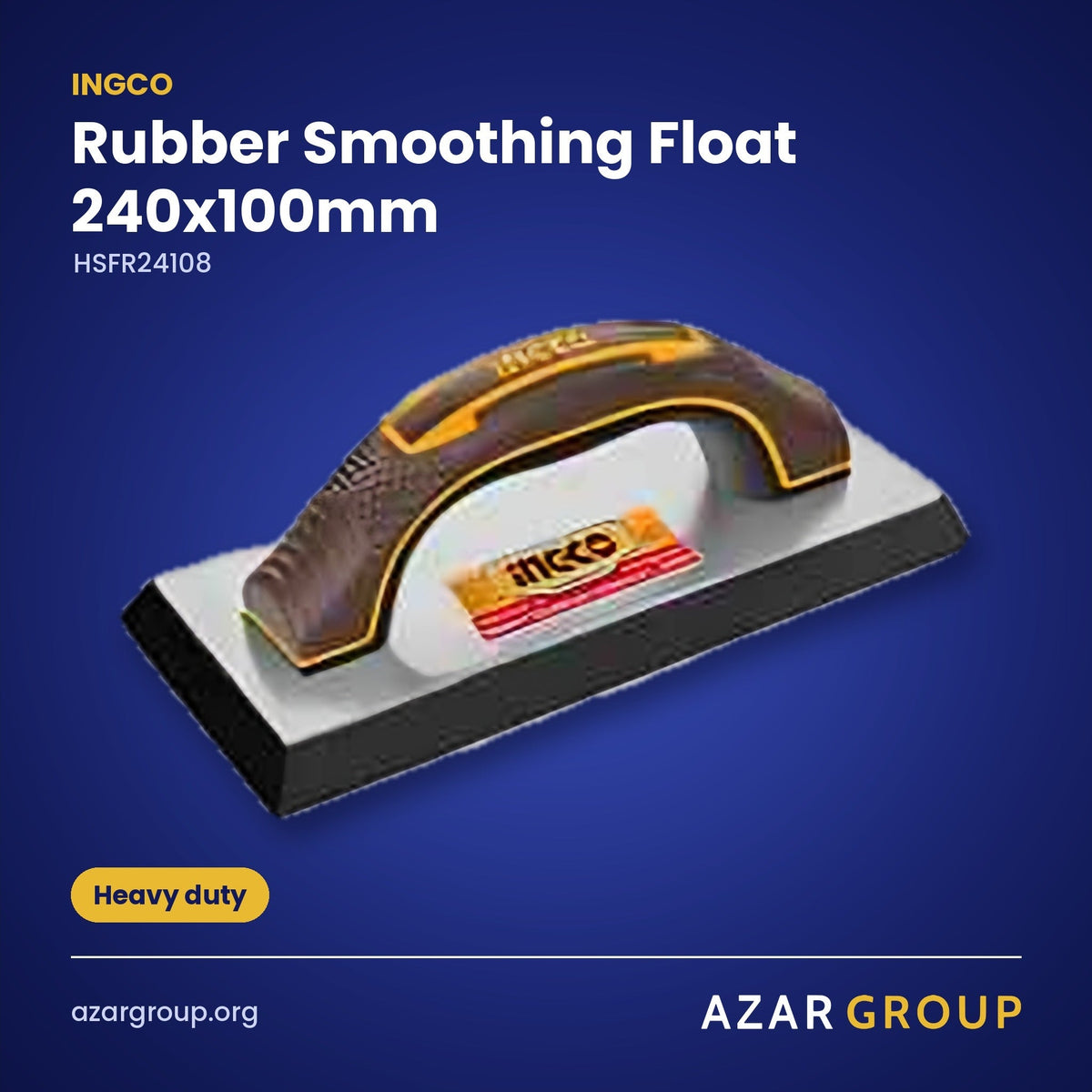 INGCO HSFR24108 Rubber Smoothing Float 240x100mm – Heavy duty