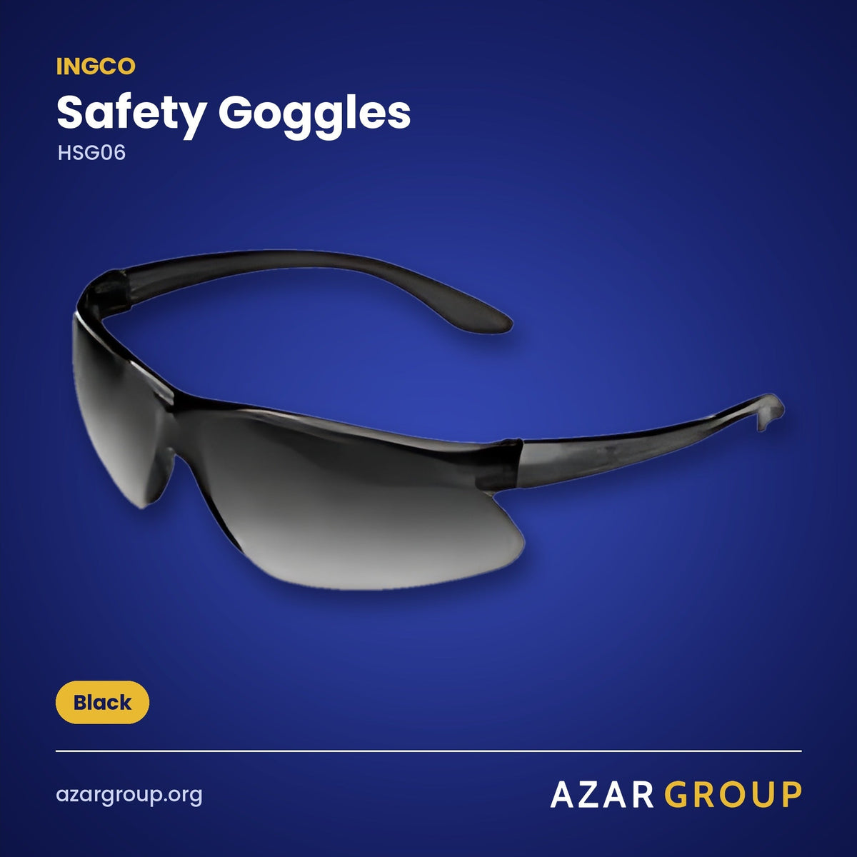INGCO HSG06 Safety Goggles – Black