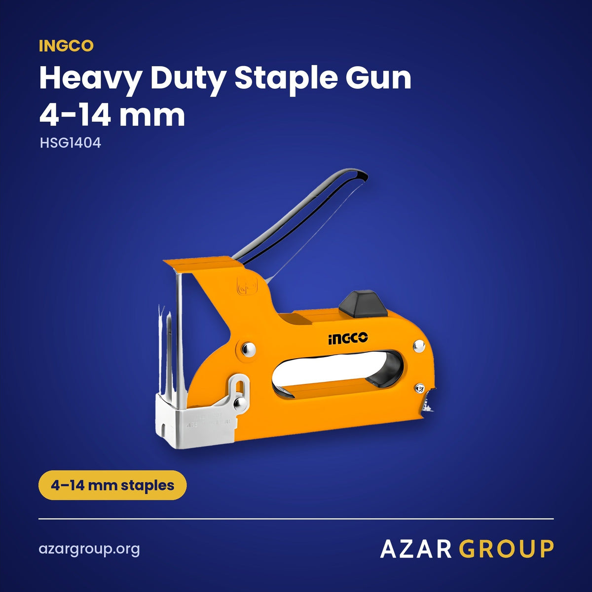 INGCO HSG1404 Heavy Duty Staple Gun 4-14 mm – 4–14 mm staples