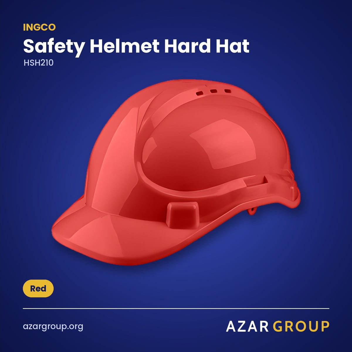 INGCO HSH210 Safety Helmet Hard Hat – Red