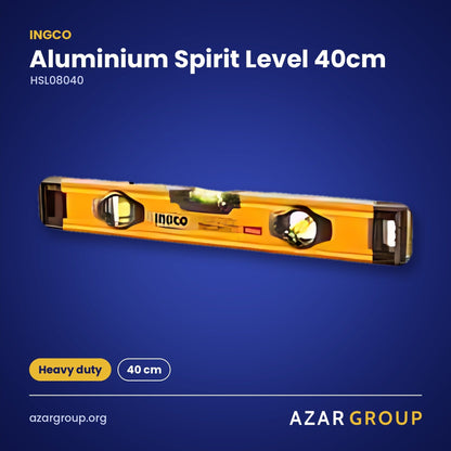 INGCO HSL08040 Aluminium Spirit Level 40cm – Heavy duty, 40 cm