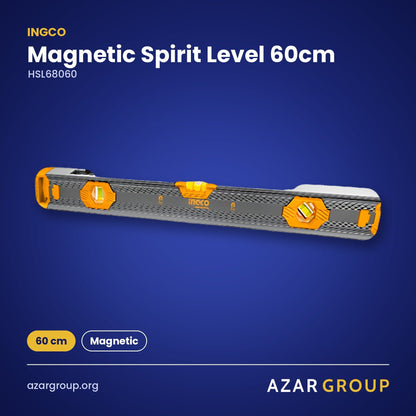 INGCO HSL68060 Magnetic Spirit Level 60cm – 60 cm, Magnetic