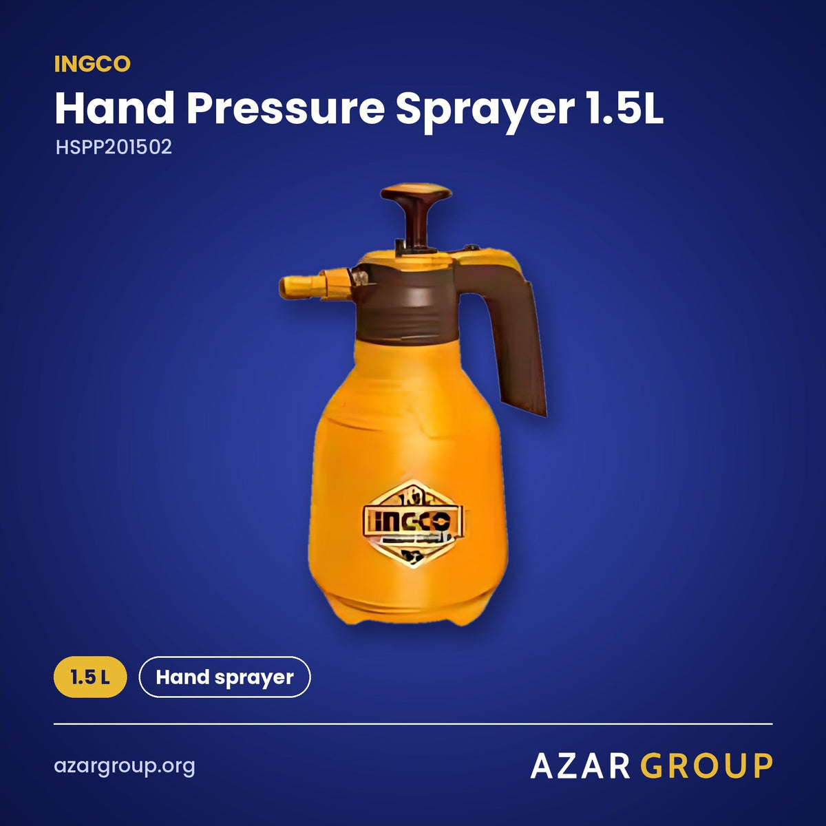 INGCO HSPP201502 Hand Pressure Sprayer 1.5L – 1.5 L, Hand sprayer