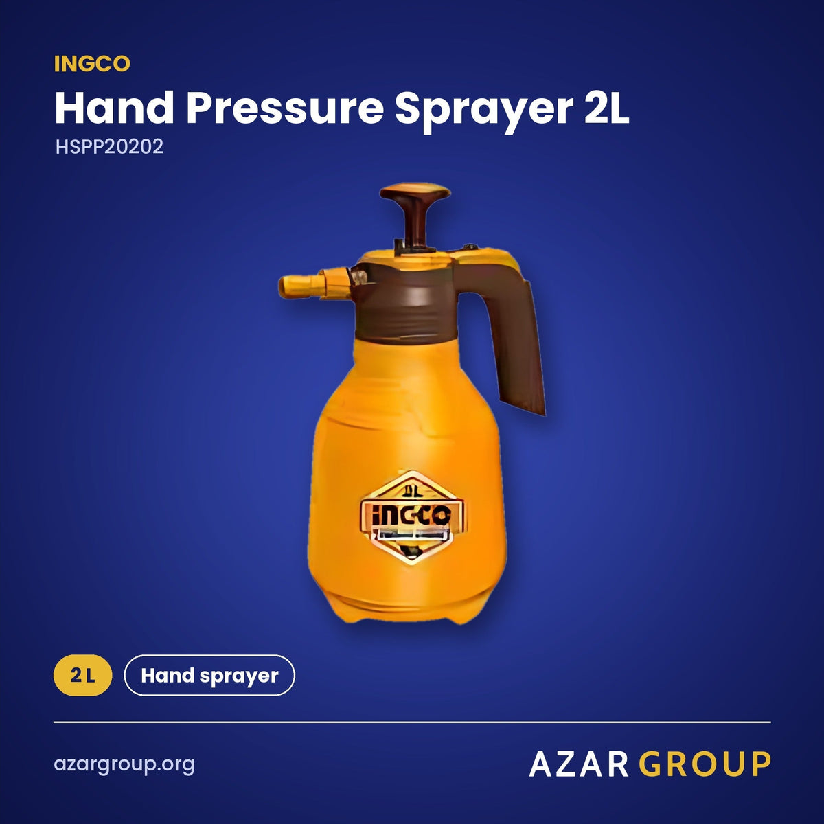 INGCO HSPP20202 Hand Pressure Sprayer 2L – 2 L, Hand sprayer