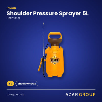 INGCO HSPP30502 Shoulder Pressure Sprayer 5L – 5 L, Shoulder strap