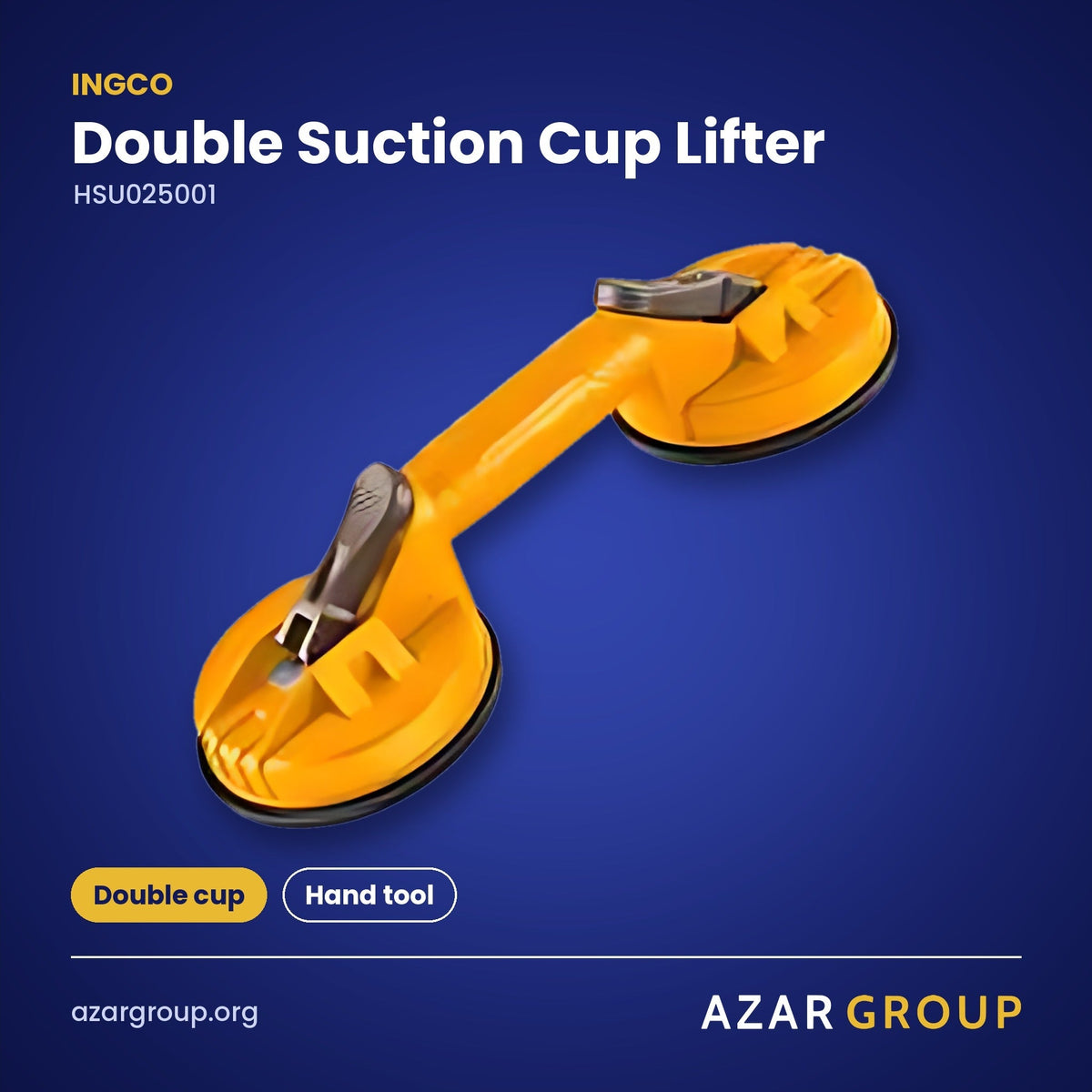 INGCO HSU025001 Double Suction Cup Lifter – Double cup, Hand tool