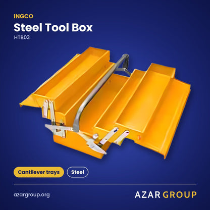 INGCO HTB03 Steel Tool Box – Cantilever trays, Steel