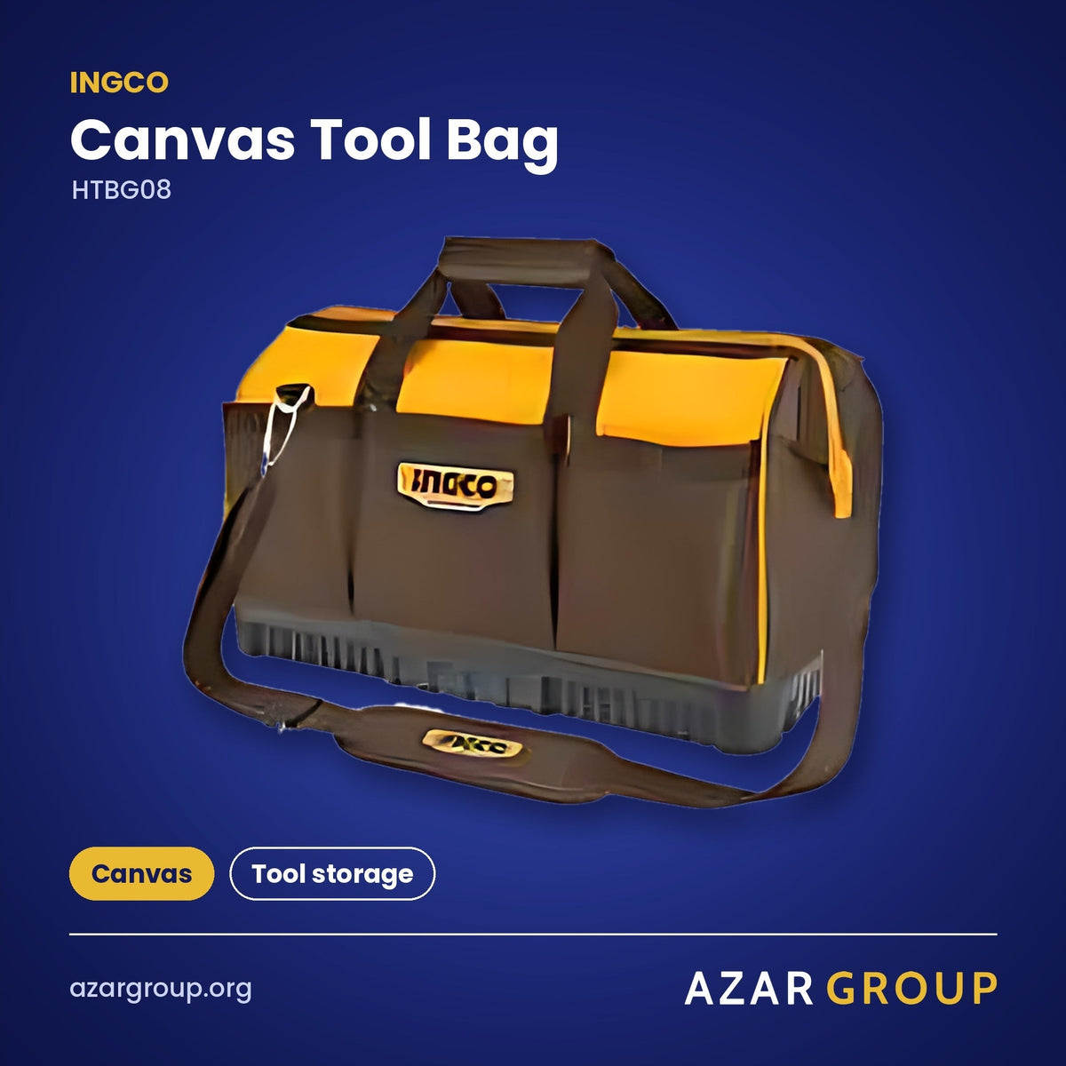 INGCO HTBG08 Canvas Tool Bag – Canvas, Tool storage