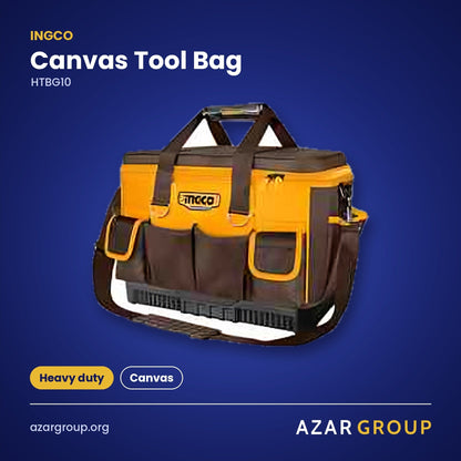 INGCO HTBG10 Canvas Tool Bag – Heavy duty, Canvas