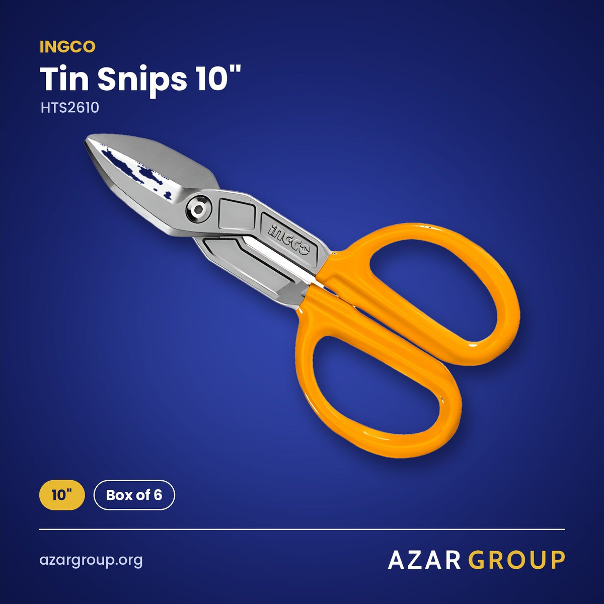 INGCO HTS2610 Tin Snips 10" – 10", Box of 6