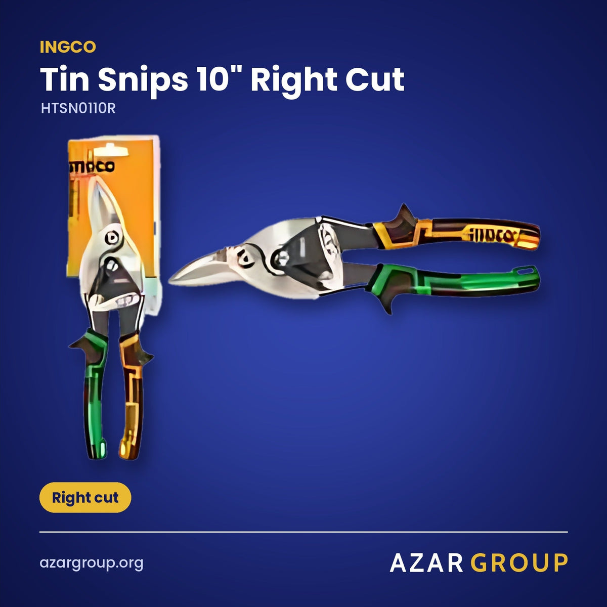 INGCO HTSN0110R Tin Snips 10" Right Cut – Right cut
