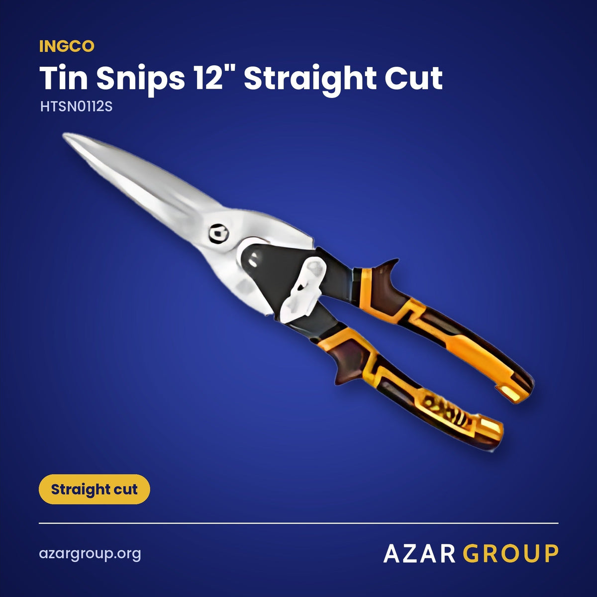 INGCO HTSN0112S Tin Snips 12" Straight Cut – Straight cut