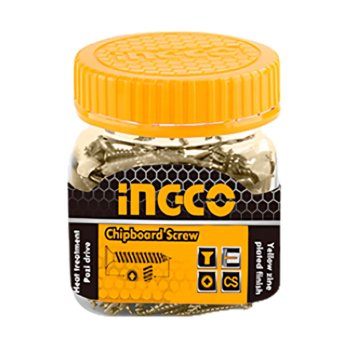 INGCO HWBS5008011 Yellow Wood Screws ST5.0x80mm
