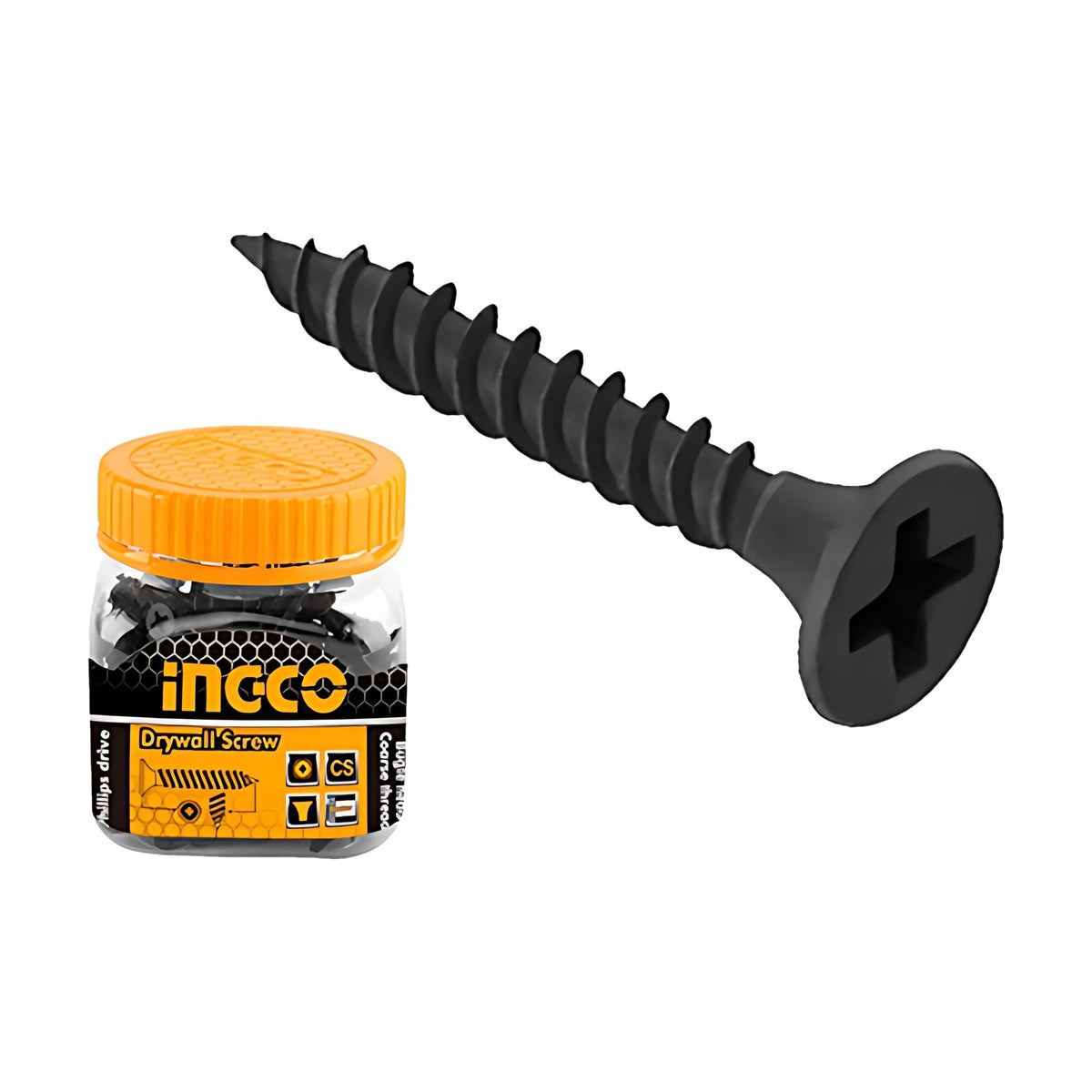 INGCO HWDS3502521 Black Wood Screws ST3.5x25mm