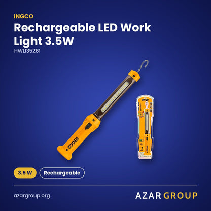 INGCO HWLI35261 Rechargeable LED Work Light 3.5W – 3.5 W, Rechargeable