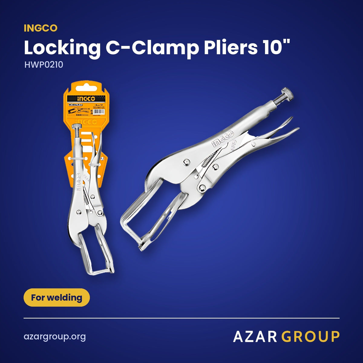 INGCO HWP0210 Locking C-Clamp Pliers 10" – For welding