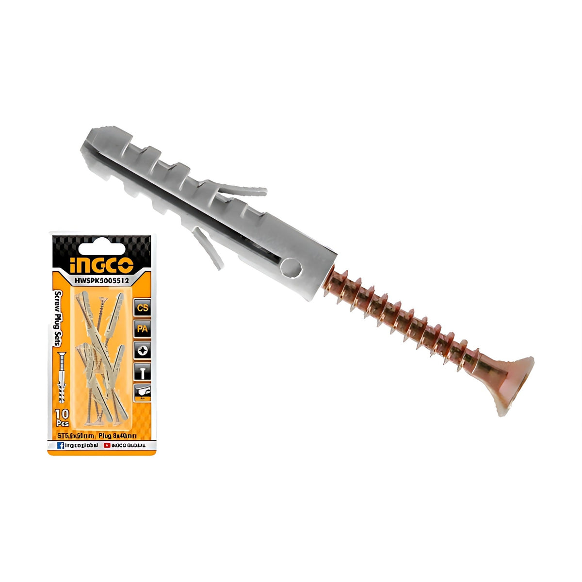 INGCO HWSPK5005512 Screws & Plugs ST5.0x50 mm