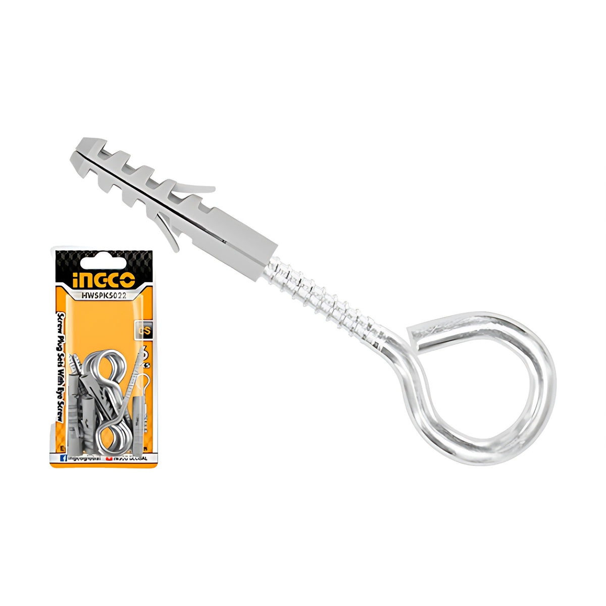 INGCO HWSPK5022 Closed Hook Screws & Plugs 5mm