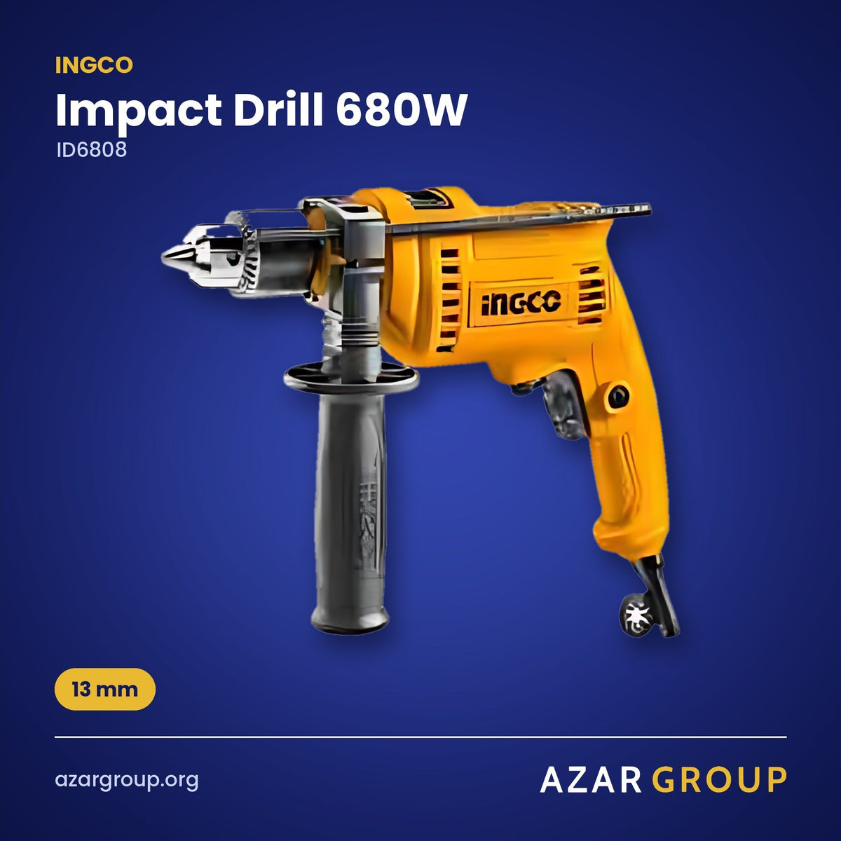 INGCO ID6808 Impact Drill 680W – 13 mm