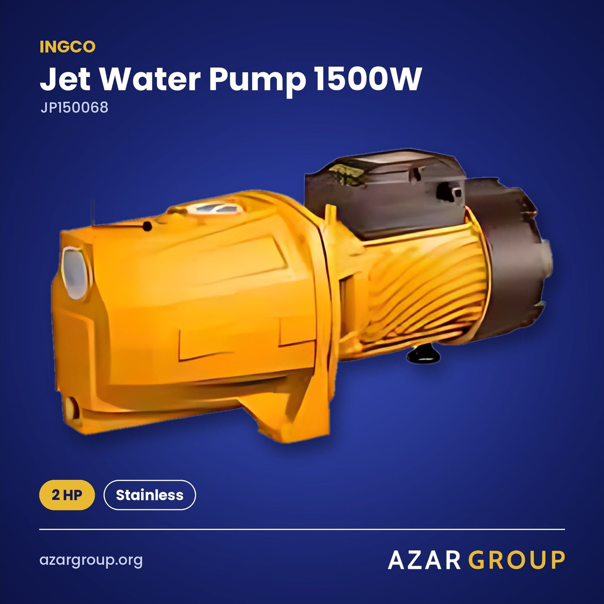 INGCO JP150068 Jet Water Pump 1500W – 2 HP, Stainless