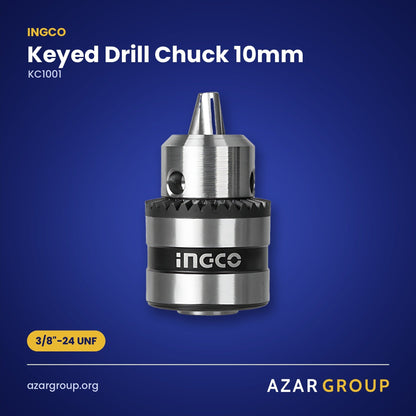 INGCO KC1001 Keyed Drill Chuck 10mm – 3/8"-24 UNF