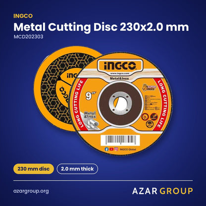 INGCO MCD202303 Metal Cutting Disc 230x2.0 mm – 230 mm disc, 2.0 mm thick