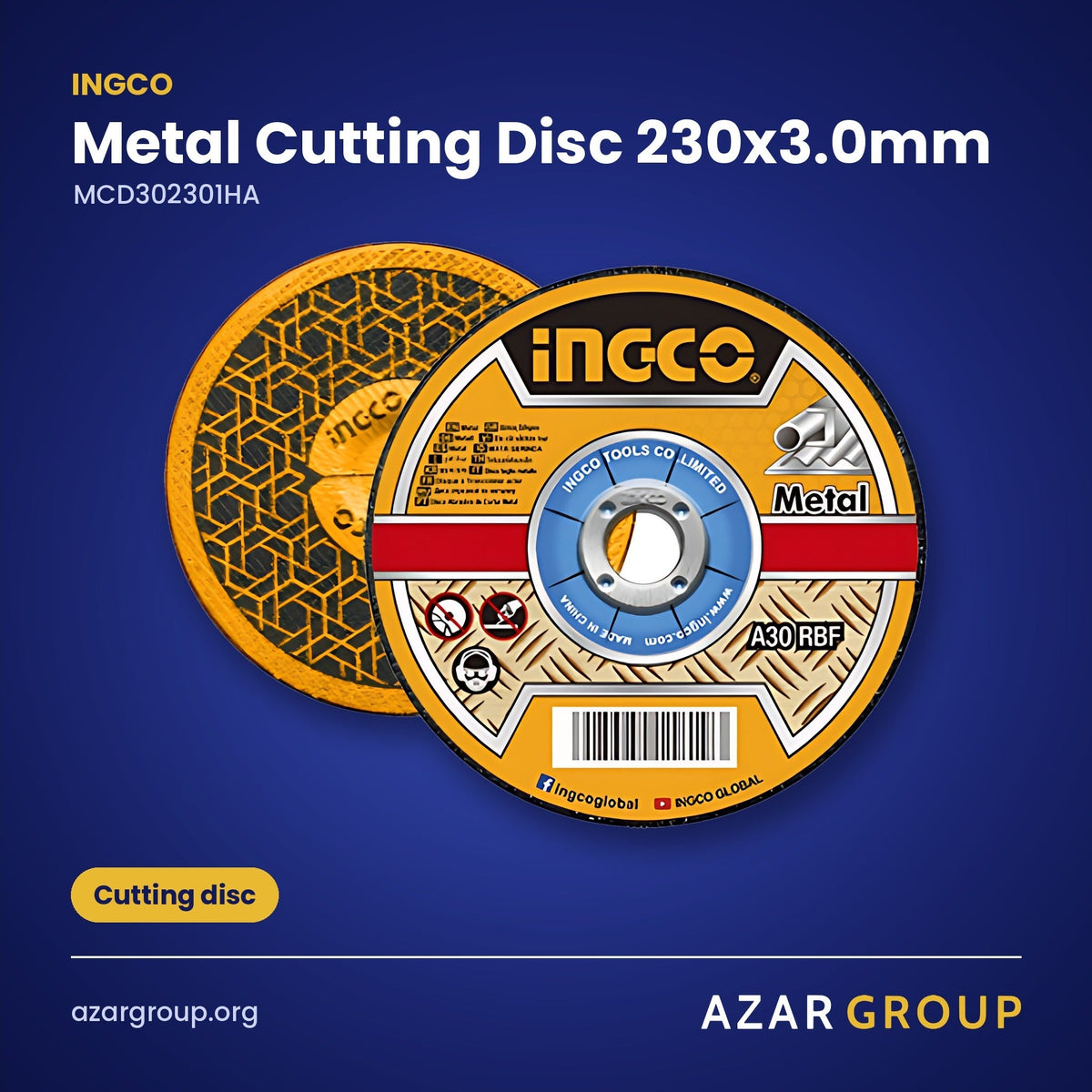 INGCO MCD302301HA Metal Cutting Disc 230x3.0mm – Cutting disc