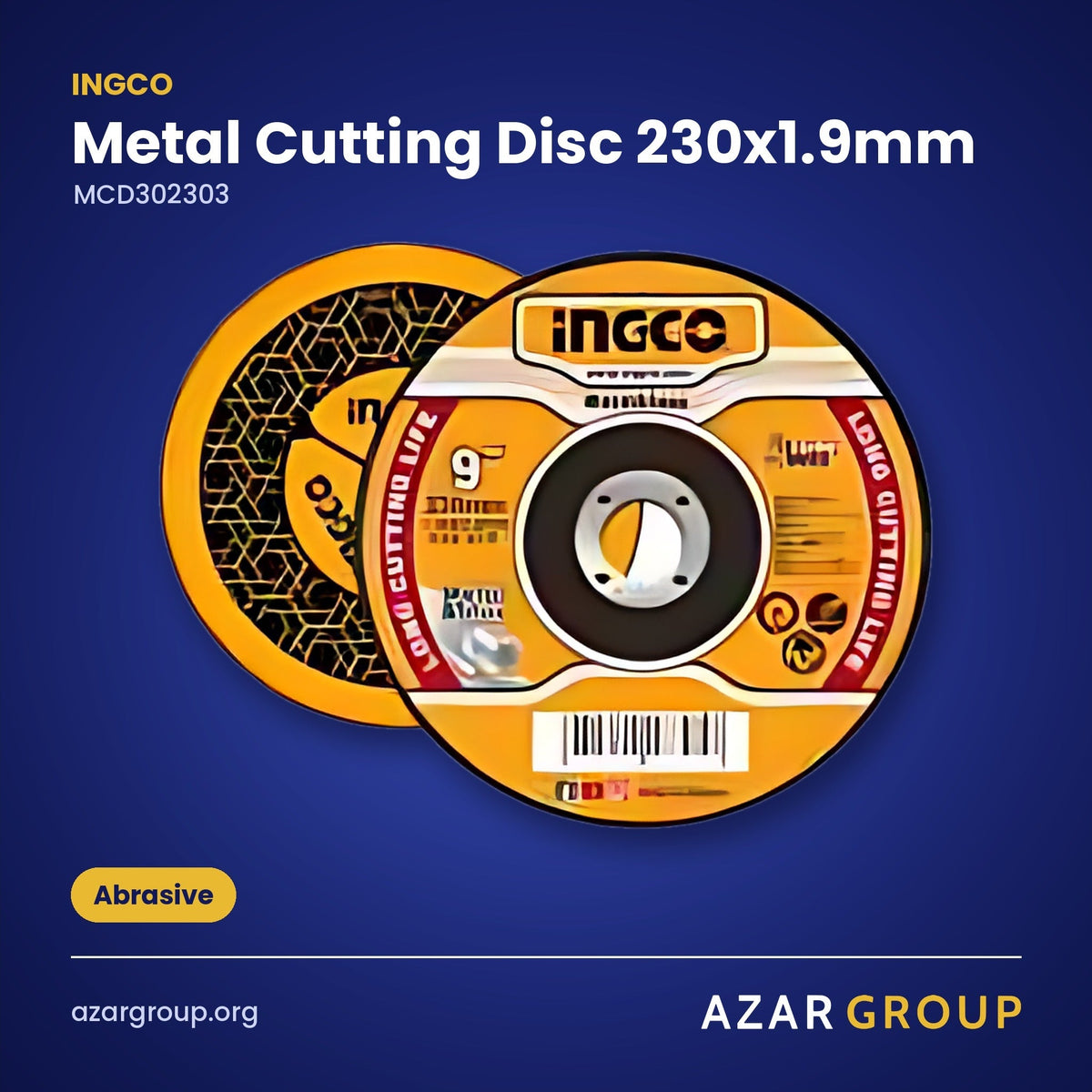 INGCO MCD302303 Metal Cutting Disc 230x1.9mm – Abrasive