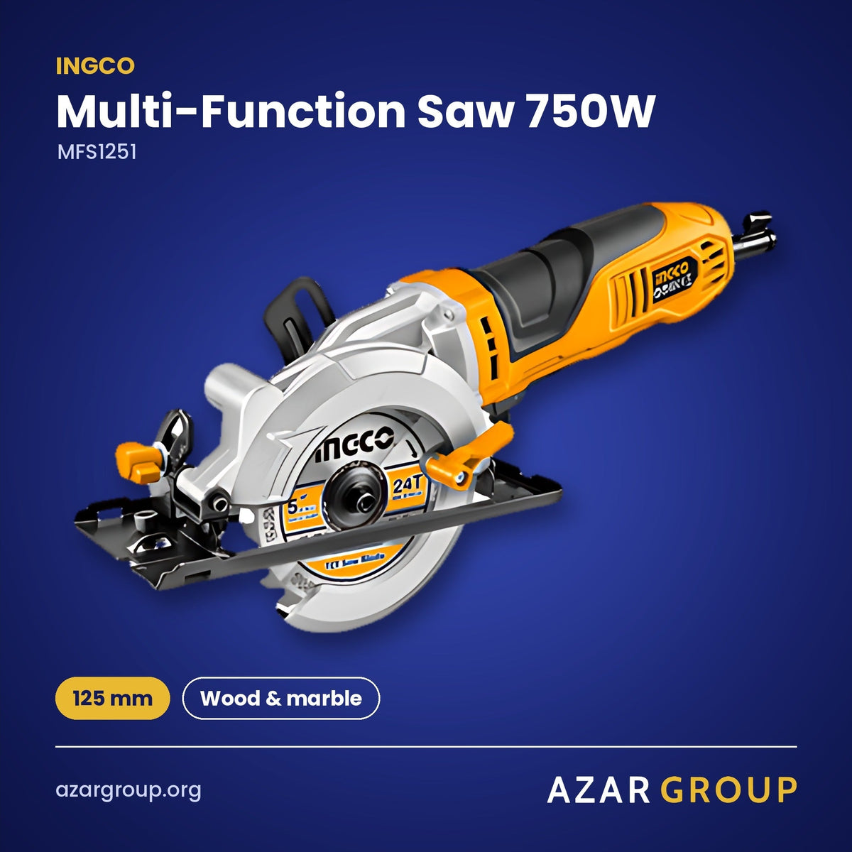 INGCO MFS1251 Multi-Function Saw 750W – 125 mm, Wood & marble