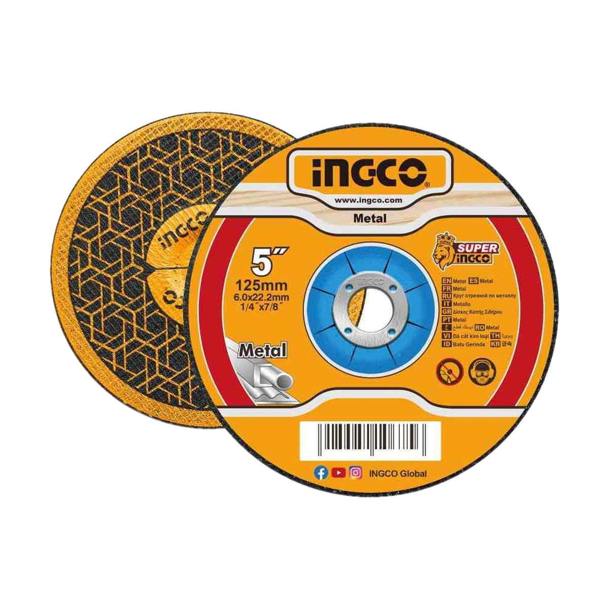 INGCO MGD601251 Metal Grinding Disc 125x6.0 mm
