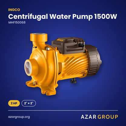 INGCO MHF150068 Centrifugal Water Pump 1500W – 2 HP, 2" × 2"