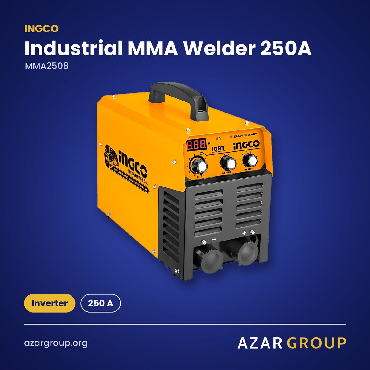 INGCO MMA2508 Industrial MMA Welder 250A – Inverter, 250 A