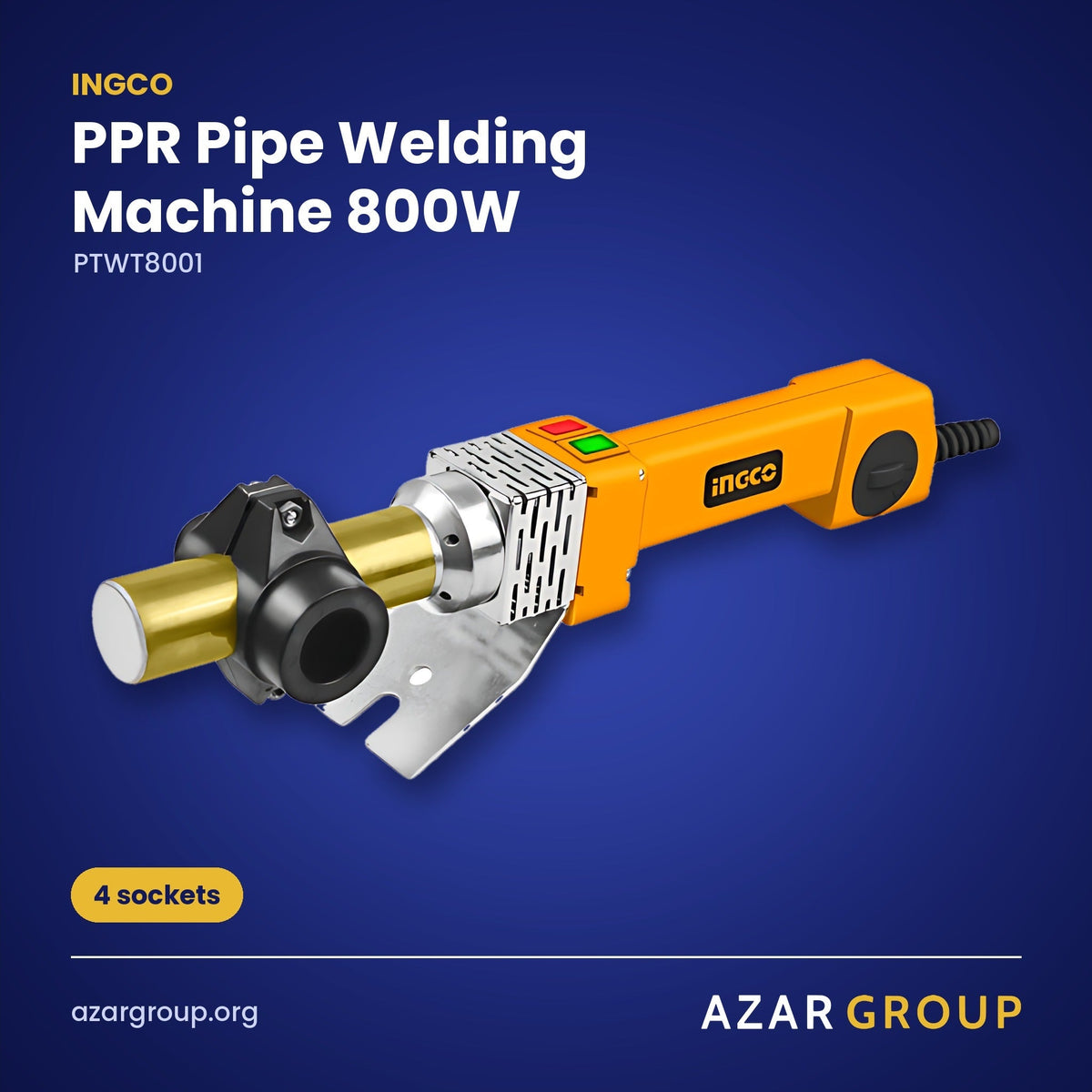 INGCO PTWT8001 PPR Pipe Welding Machine 800W – 4 sockets