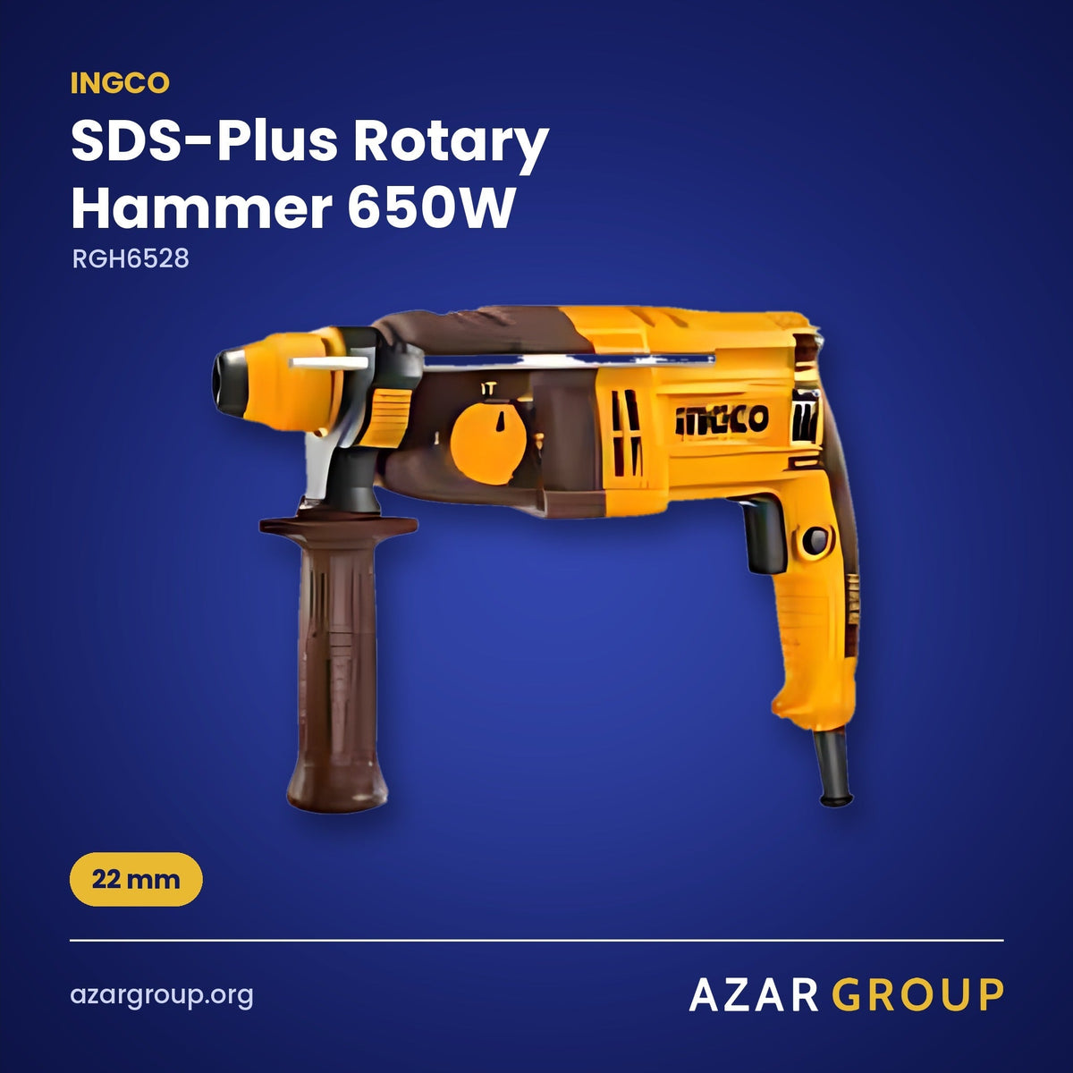INGCO RGH6528 SDS-Plus Rotary Hammer 650W – 22 mm