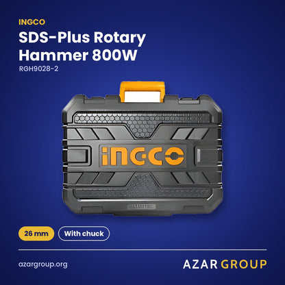 INGCO RGH9028-2 SDS-Plus Rotary Hammer 800W – 26 mm, With chuck