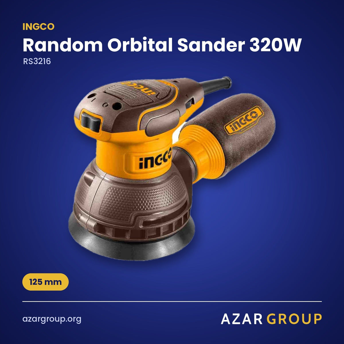 INGCO RS3216 Random Orbital Sander 320W – 125 mm