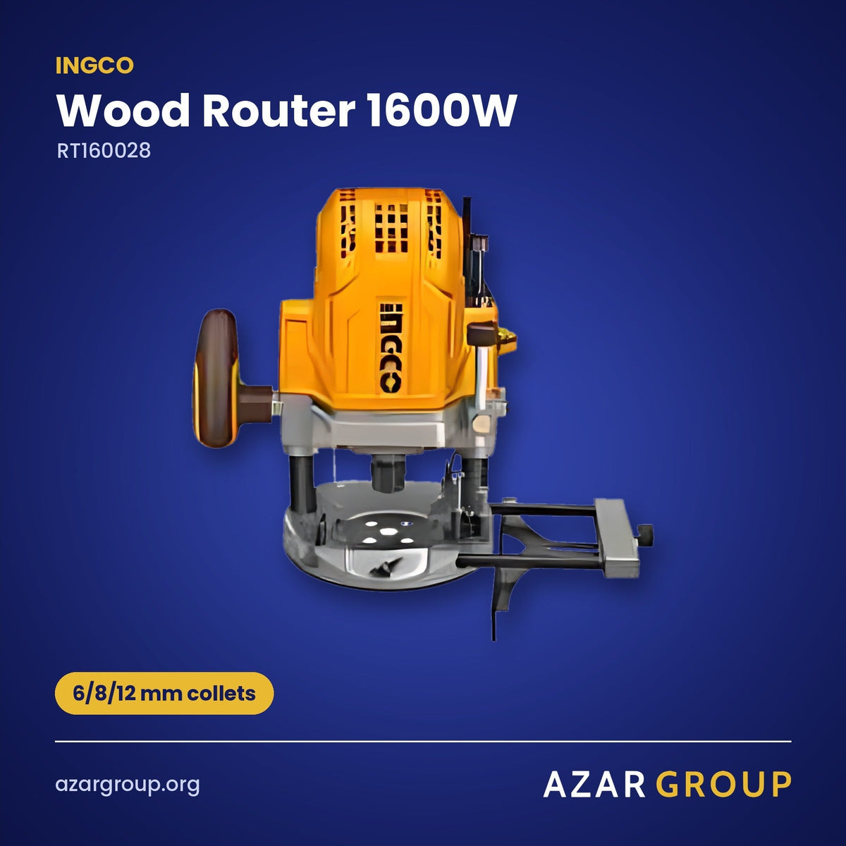 INGCO RT160028 Wood Router 1600W – 6/8/12 mm collets