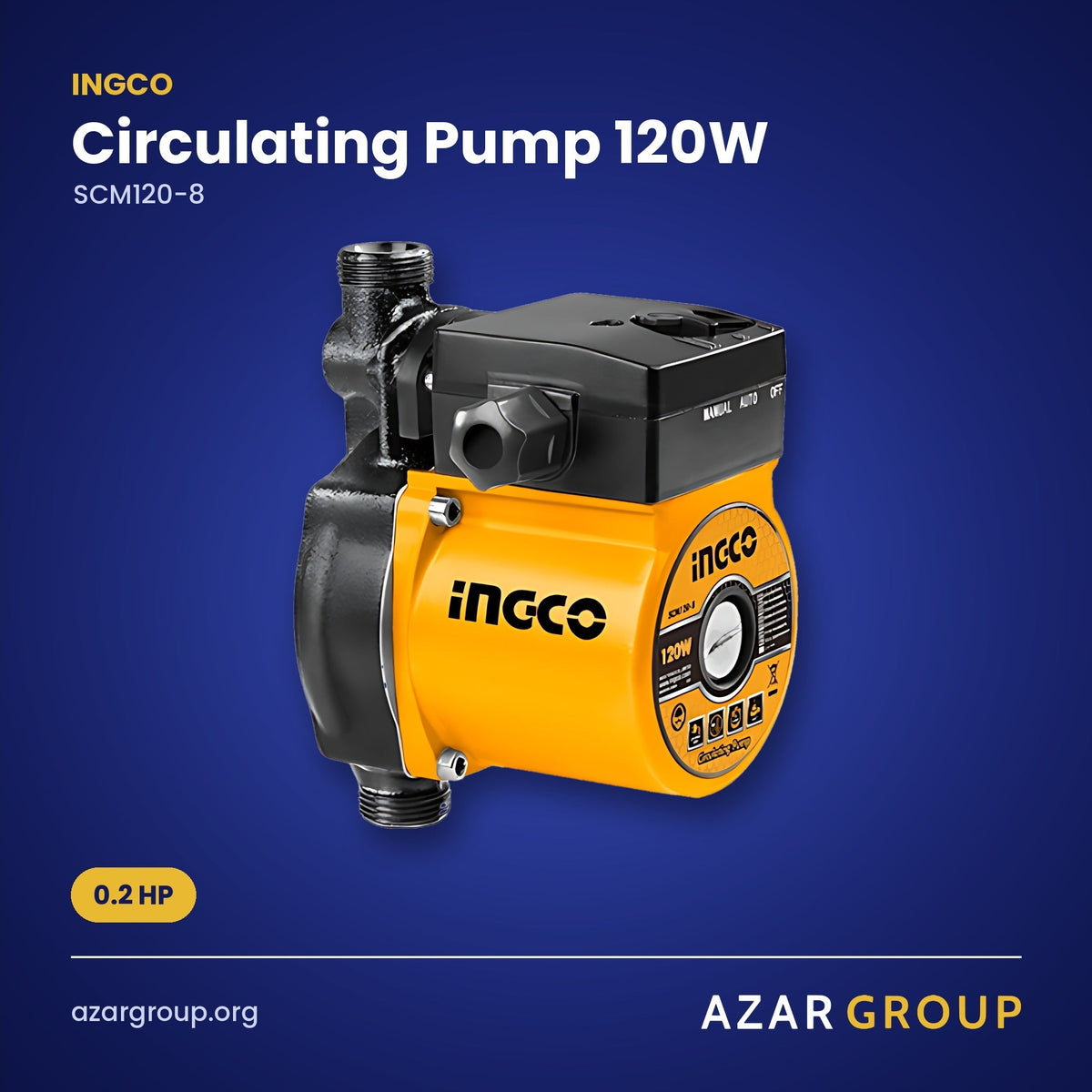 INGCO SCM120-8 Circulating Pump 120W – 0.2 HP