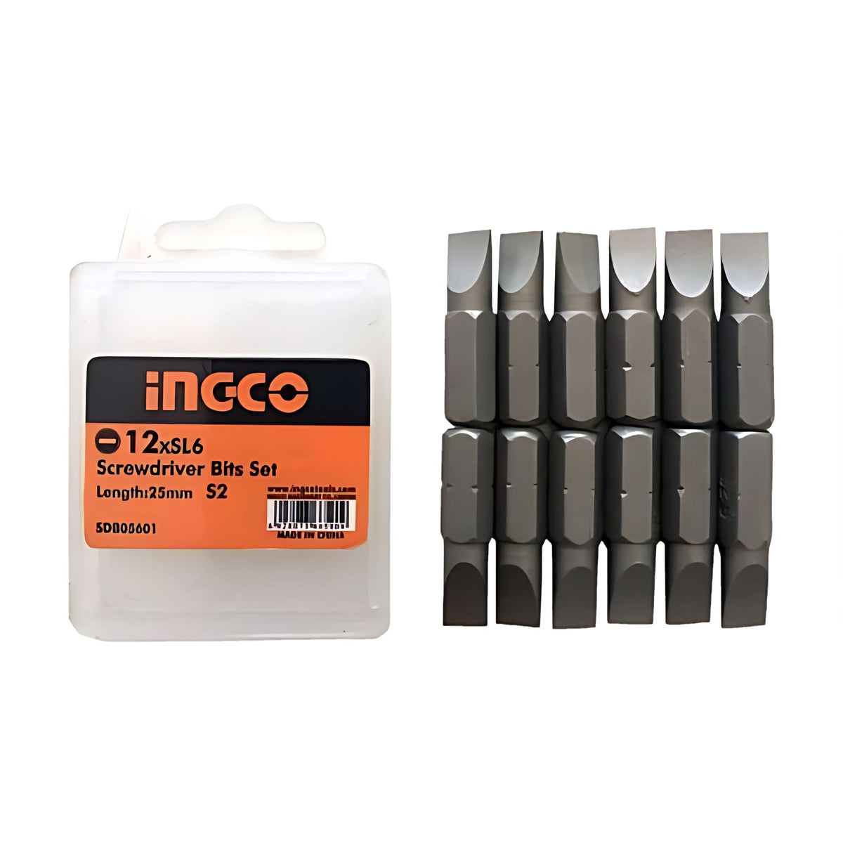 INGCO SDB05601 Slotted Screwdriver Bits 25mm