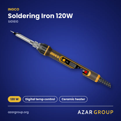 INGCO SI01610 Soldering Iron 120W – 120 W, Digital temp control, Ceramic heater