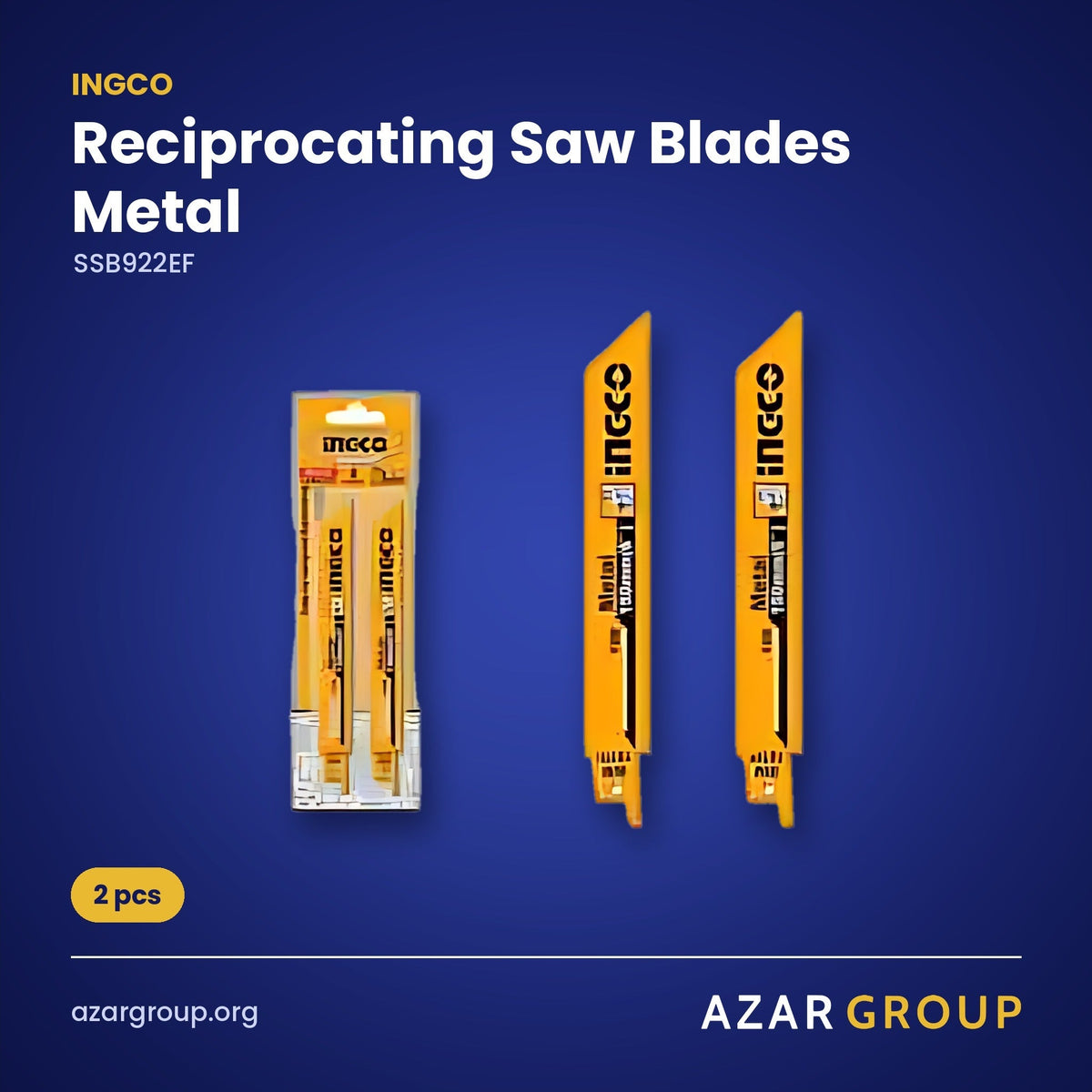 INGCO SSB922EF Reciprocating Saw Blades Metal – 2 pcs