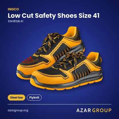 INGCO SSH81SB.41 Low Cut Safety Shoes Size 41 – Steel toe, Flyknit
