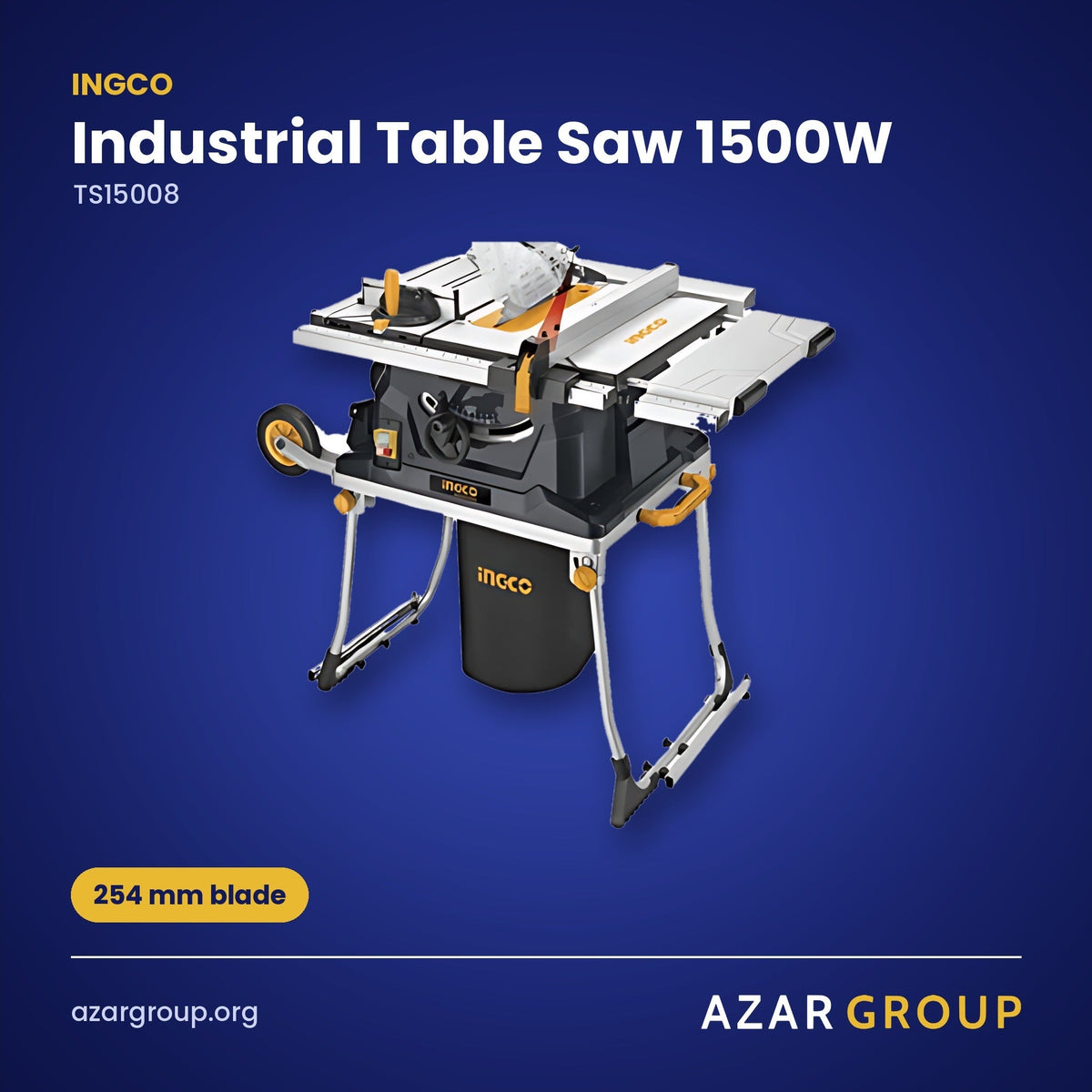 INGCO TS15008 Industrial Table Saw 1500W – 254 mm blade
