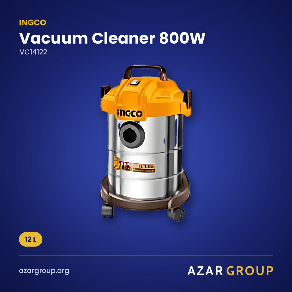 INGCO VC14122 Vacuum Cleaner 800W – 12 L