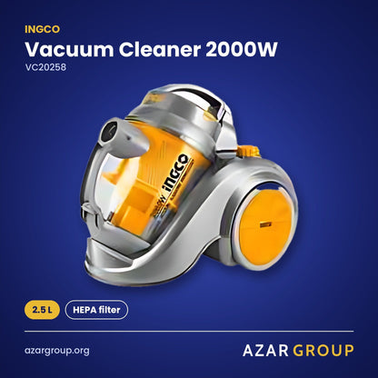 INGCO VC20258 Vacuum Cleaner 2000W – 2.5 L, HEPA filter