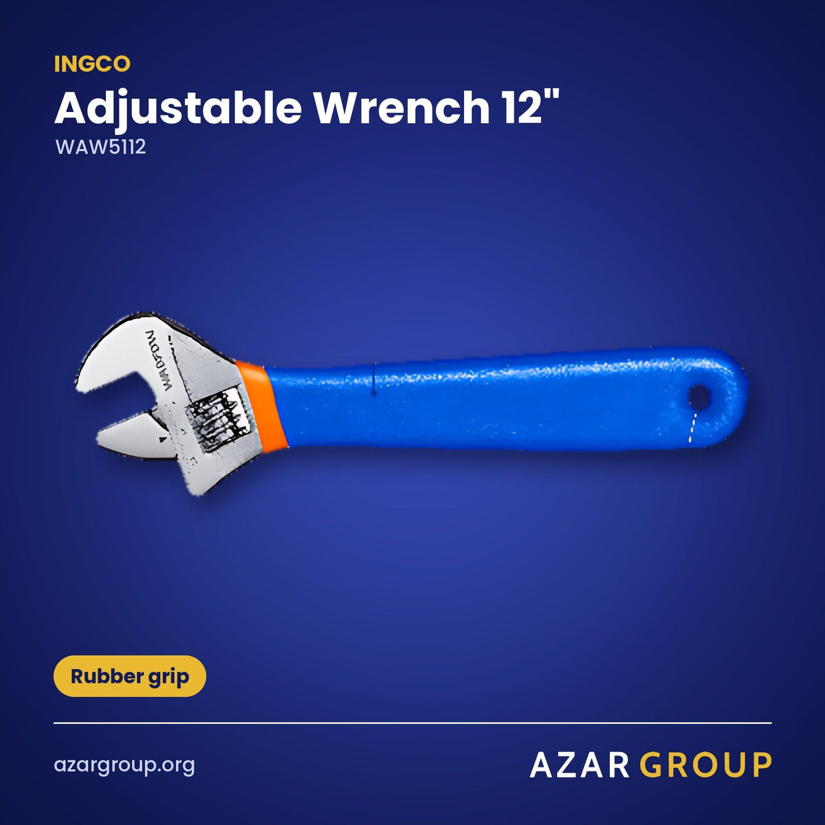 INGCO WAW5112 Adjustable Wrench 12" – Rubber grip